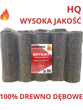 Załaduj obraz do przeglądarki galerii, Brykiet kominkowy NESTRO Dębowy drzewny 1 zgrzewka 10 kg