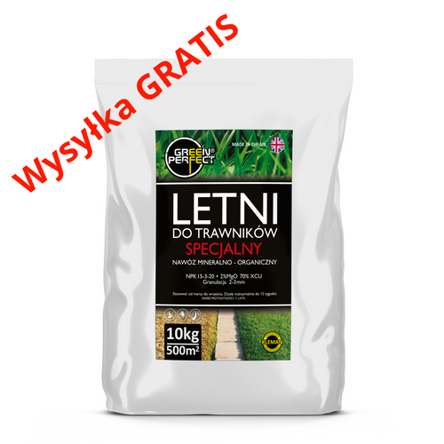 Nawóz Letni Mineralno-Organiczny 10 kg. Przeznaczony na ok. 400-500 m2 DARMOWA DOSTAWA