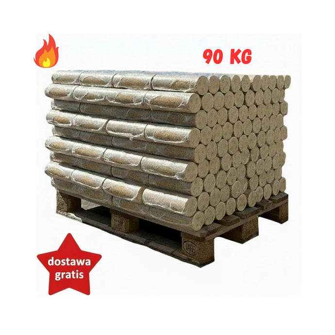 Brykiet kominkowy opał NESTRO drzewny 10kg/ 1 zgrzewka - 90 kg. Cena z dostawą.