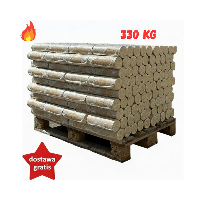Brykiet kominkowy opał NESTRO drzewny 10kg/ 1 zgrzewka - 330 kg. Cena z dostawą.
