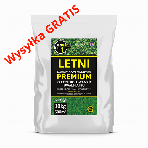 Nawóz Letni Premium 10 kg. Przeznaczony na ok. 400-500 m2 DARMOWA DOSTAWA