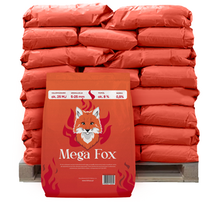 Węgiel workowany Mega Fox 25 kg