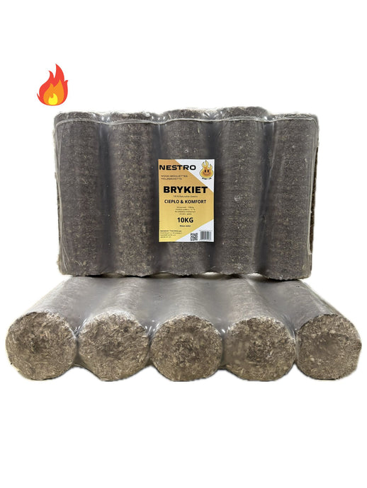 Brykiet kominkowy opał NESTRO drzewny 20kg/ 2 opakowania